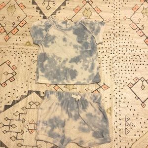 Baby Boy/Girl 6-9 month tie dye shorts and shirt set